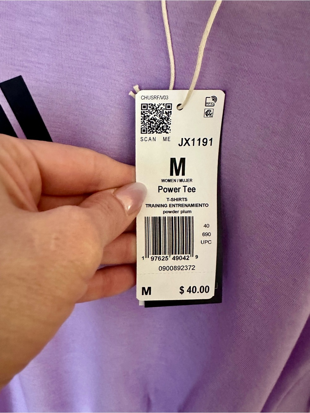Adidas Women’s Lilac Short-Sleeve Training Top - Picture 6 of 6